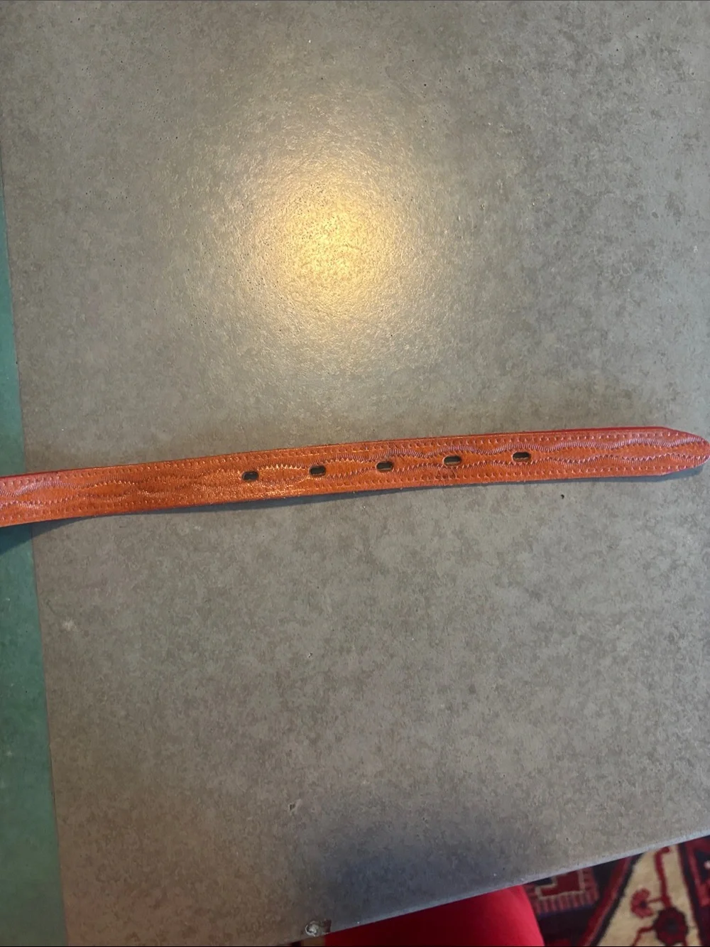 Handcrafted Beaded Leather Belt in Brown and Multicolor